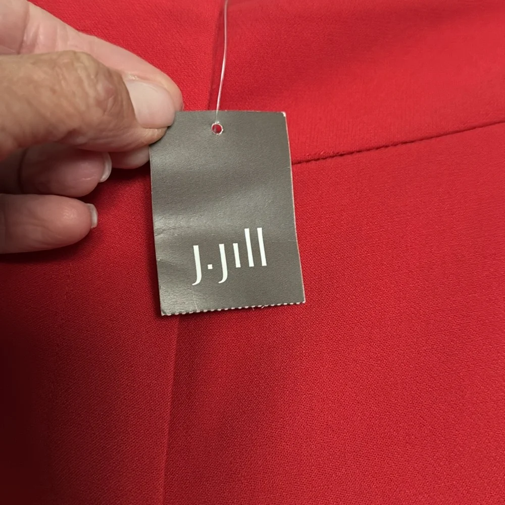 NWT J. Jill pants trousers Womens 12P Stretch Flat front Office Career Sangria - Picture 4 of 10